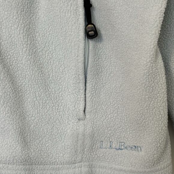 L.L.Bean Women’s Full-Zip Fleece Jacket Size L Light Blue Soft Polar Warm - Picture 6 of 11
